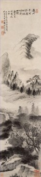 Shitao green mountain old China ink Oil Paintings